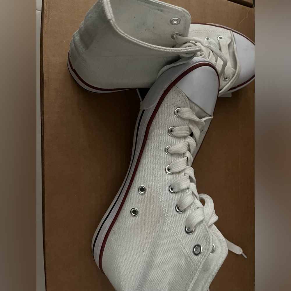 White high top sneakers